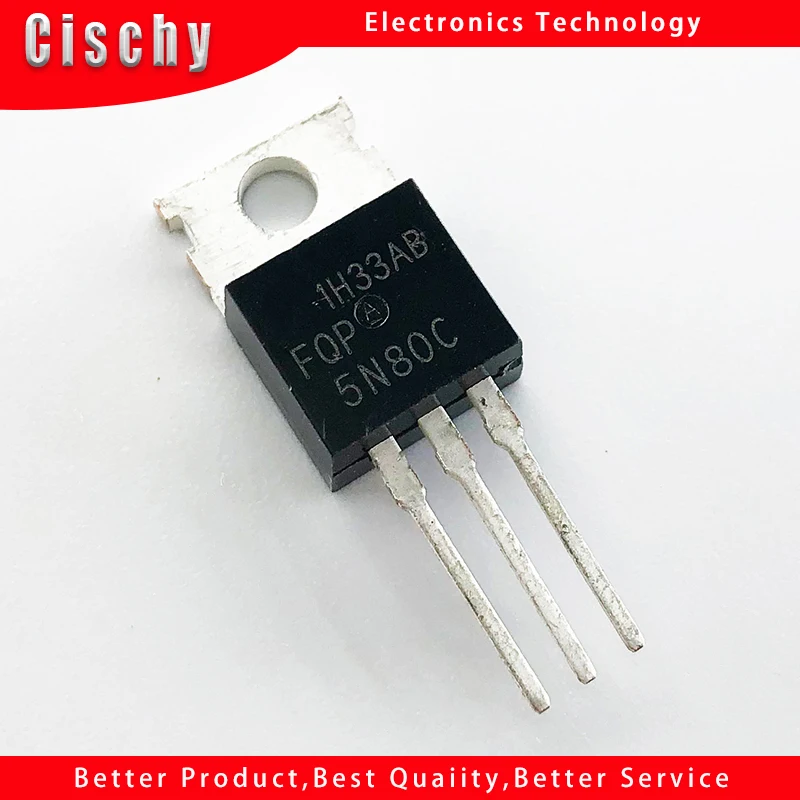 1Pcs FQP5N80 Om-220 FQP5N80C TO220 5N80 FQPF5N80 P5NK80Z P5NK80ZFP TO-220F