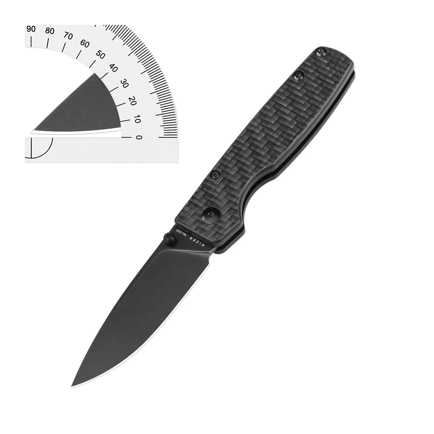 Kizer Mojave Exclusive Folding Pocket Knife V4605M1 Original XL Carbon Fiber Handle 154CM Steel Blade Tactical Knife