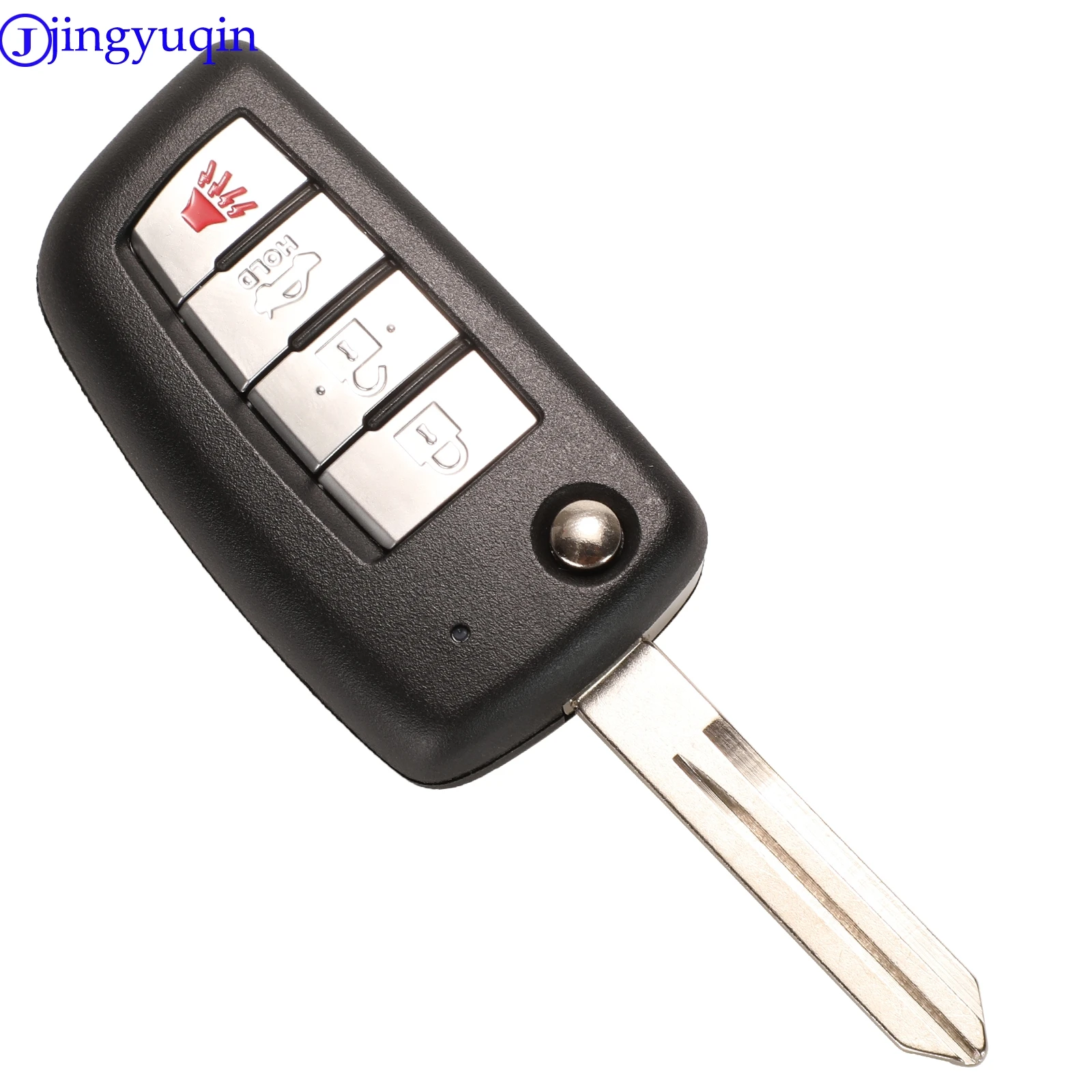 jingyuqin KBRASTU15 Modified Flip Key Shell For Nissan X-trail Qashqai Altima Maxima Genesis Sentra Versa NSN14 Blade 433/315MHZ