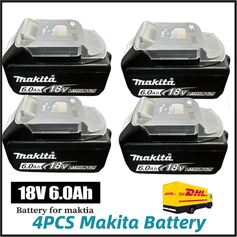

100% Genuine Makita 18V Battery 6.0Ah Li-ion BL1860B BL1850 BL1840 Replacement for Cordless Power Tools & Drills