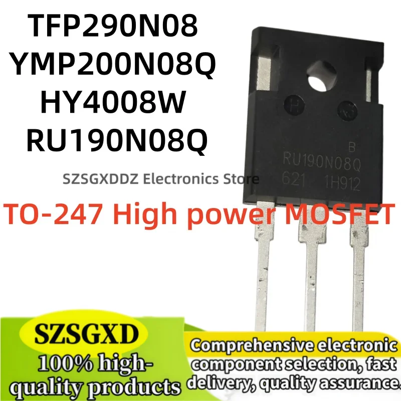 10-20Uds 100% new TFP290N08 290N08 HY4008W HY4008 TO247 RU190N08Q 190N08 YMP200N08Q 200N08 TO-247 High power MOSFET Transistor