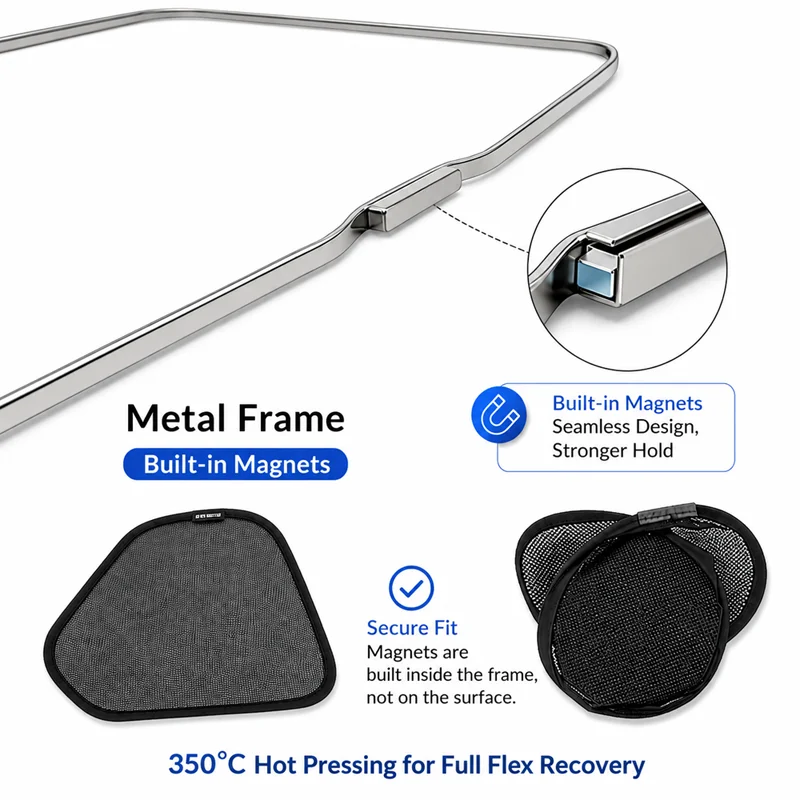 Magnetic Car Window Sunshades for 2009-2013 Corolla Sedan(10th Gen,E140/E150,Altis) , UV Protection & Privacy Side Mesh Curtain