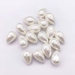 Freshwater Shell Teardrop Shape Natural for Necklace Pendant Charm Jewellery Earrings Decorative Accessories Wholesale 5pcs