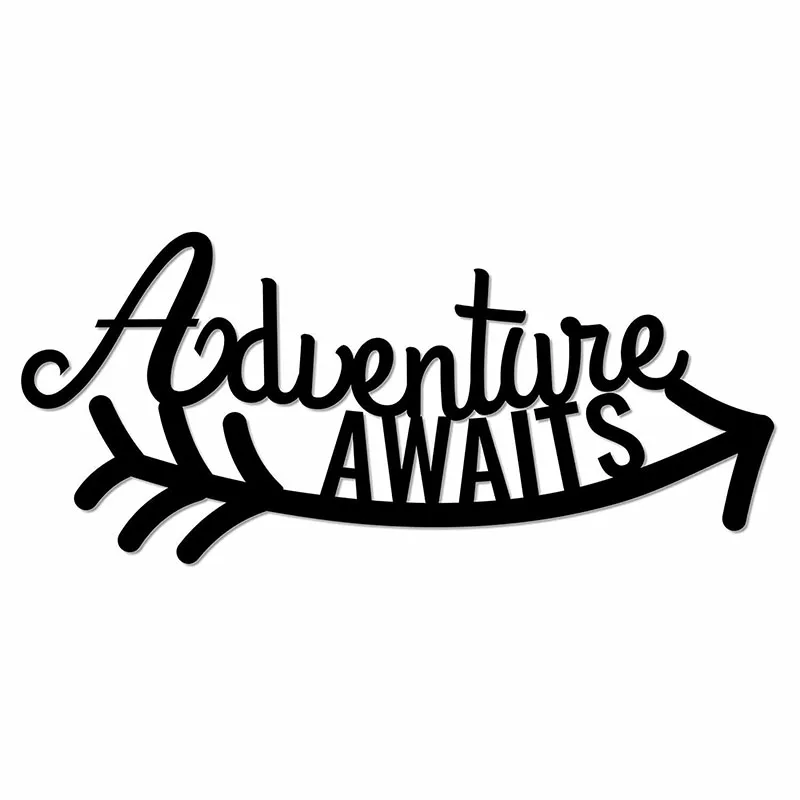 Adventure Awaits  Beautiful Solid Steel Home Decor Accent Metal Art Wall Sign Home Living Room Interior Decoration Metal Art