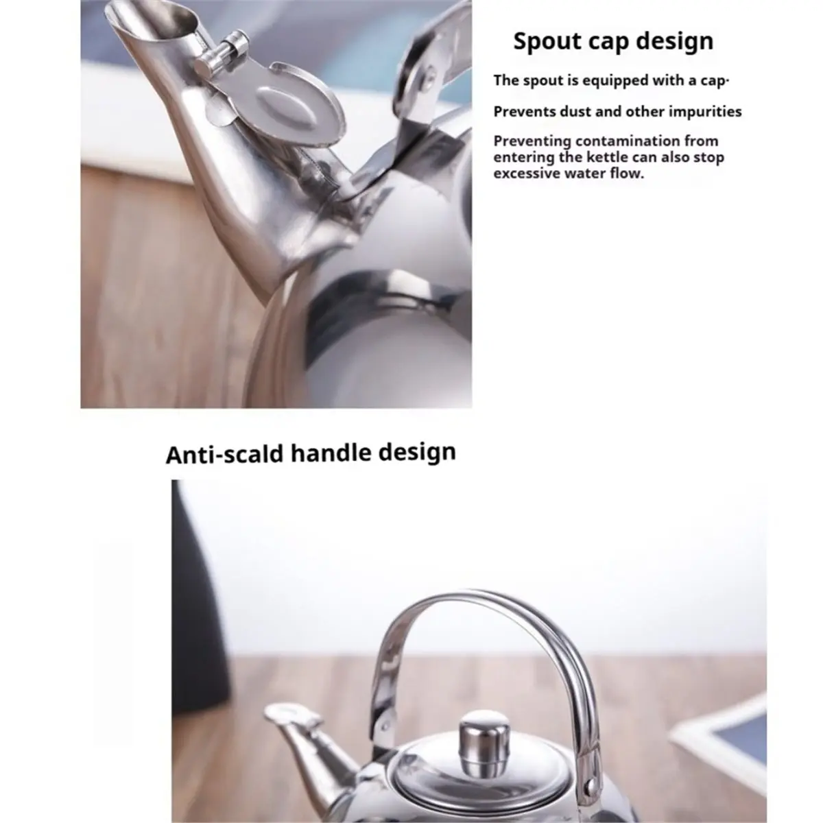 Stainless Steel Teapot with Infuser - Portable Tea Kettle for Home and Camping S