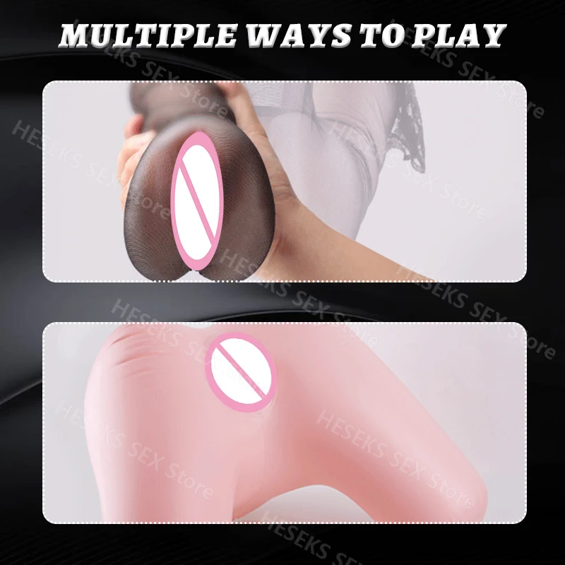 HESEKS Vagina for Men Sex Toys 4D Realistic Anal Male Masturbator Silicone Artificial Vagina Erotics Vagina Pocket Pussy