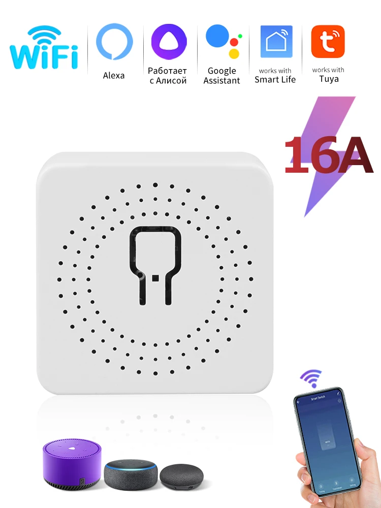 Tuya WiFi Slimme Lichtschakelaar Smart Home Draadloze RF 433 mhz Drukknop Wandschakelaar Via Alexa Google Home Alice Smart leven App