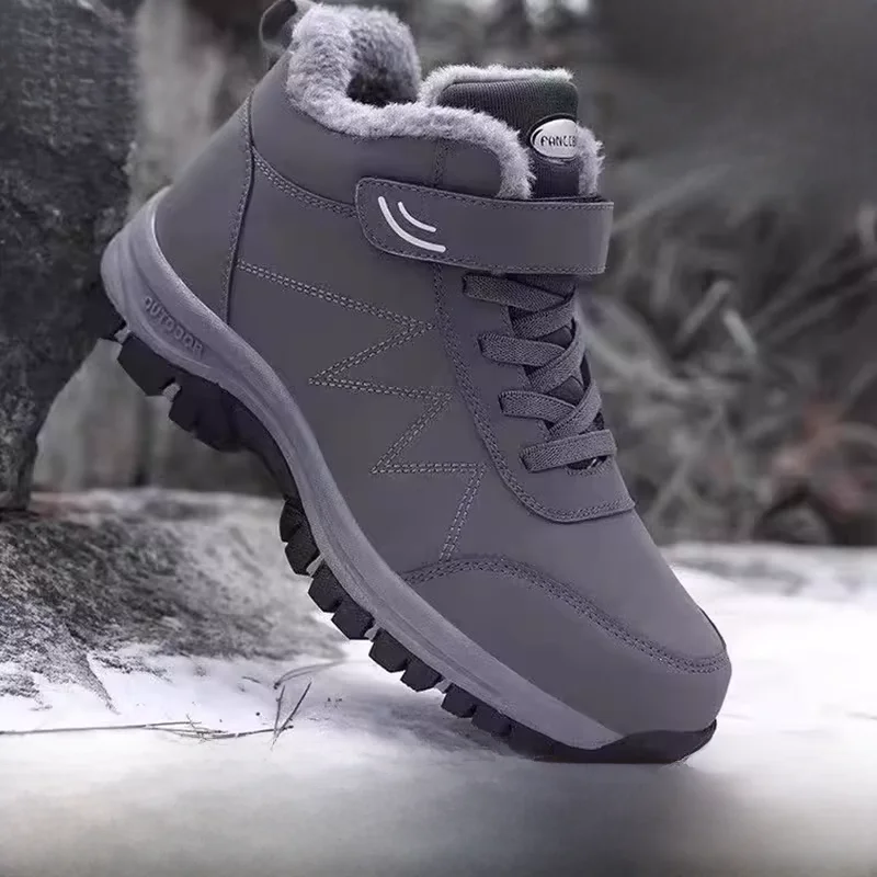 

Утепленные мужские зимние ботинки на флисовой подкладке, высокие, с хлопковым утеплителем, нескользящие, теплые, для пап, для северо-востока, удобные для ходьбы