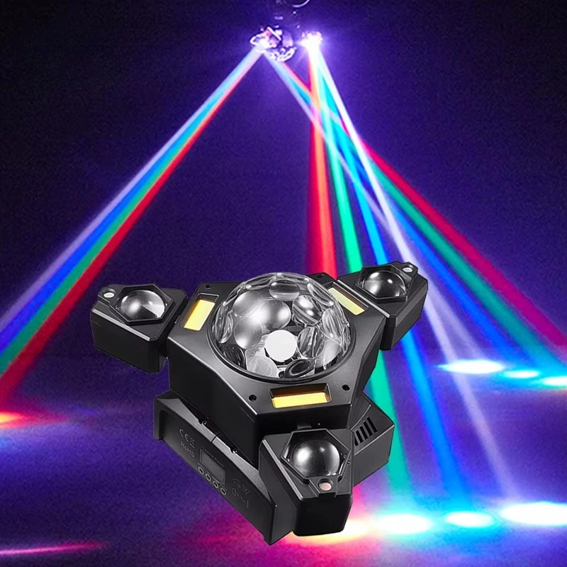 Mini Strobe Red Green Laser Beam Moving Head Rotate LED Universe Planet RGBW 4 in1DJ Led Light Family Entertainment PARTY Disco