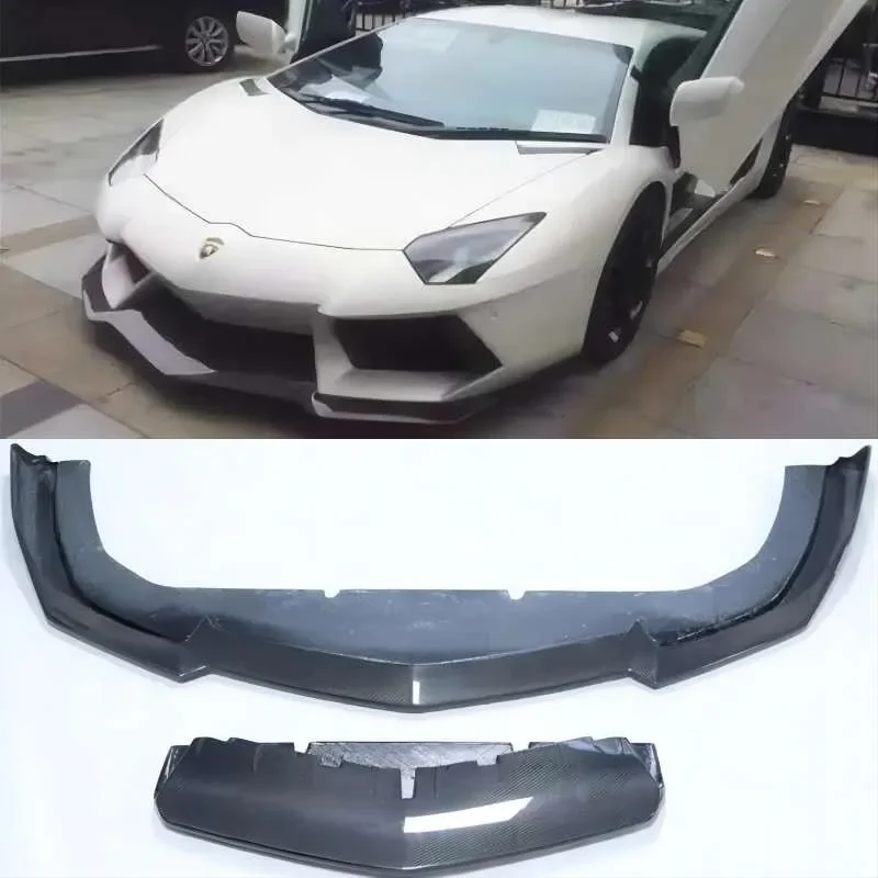 For Lamborghini Aventador LP700 LP720 LP750 2011-2018 DMC Style Real Carbon Fiber Front Bumper Lip Splitters Cup Cover Body Kits