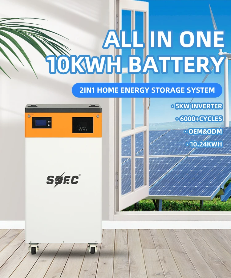 All in One 51.2V 200Ah 300Ah Solar System LiFePO4 Battery 20-30KW Power Wall Built-in Inverter BMS Home Use CAN Communication