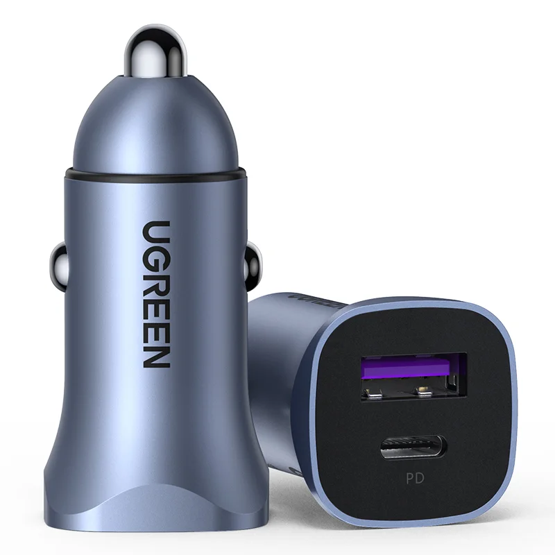 

UGREEN USB C Car Charger, PD 30W & QC 30W 2-Port Fast Charging Type C Car Charger