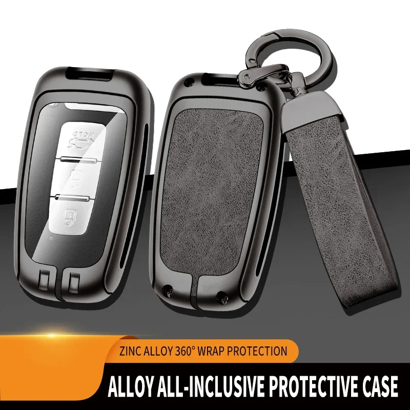 

For Hyundai Car Key Case Cover Shell I20 I30 Elantra Azera Veracruz Veloster Kia Rio K7 K5 Sportage Sorento Zinc Alloy Leather