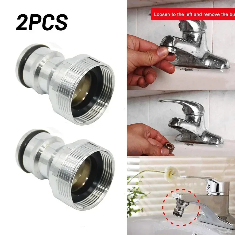 2pcs Thread Connectors Faucet Adapter Garden Irrigation Watering Hose Brass Plug-In Coupling M22 IG M24 AG Connection Parts