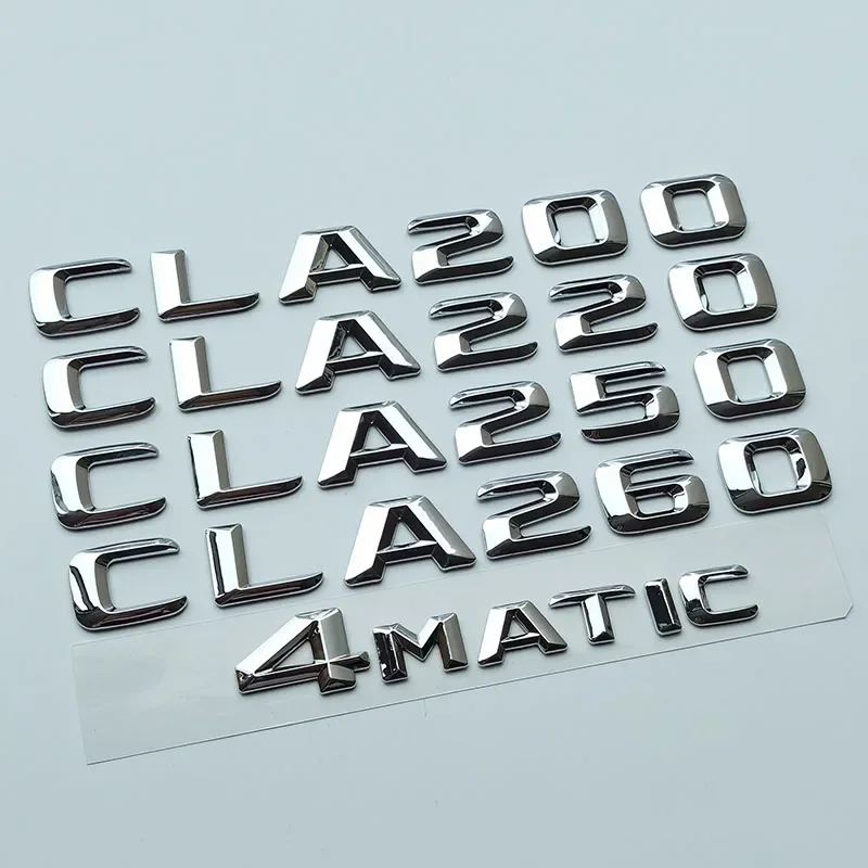 QA 2015 3D Sharp Letters CLA180 CLA200 CLA220 CLA250 CLA260 4Matic CLA220d CLA250d Car Emblem for W117 Trunk Nameplate Sticker