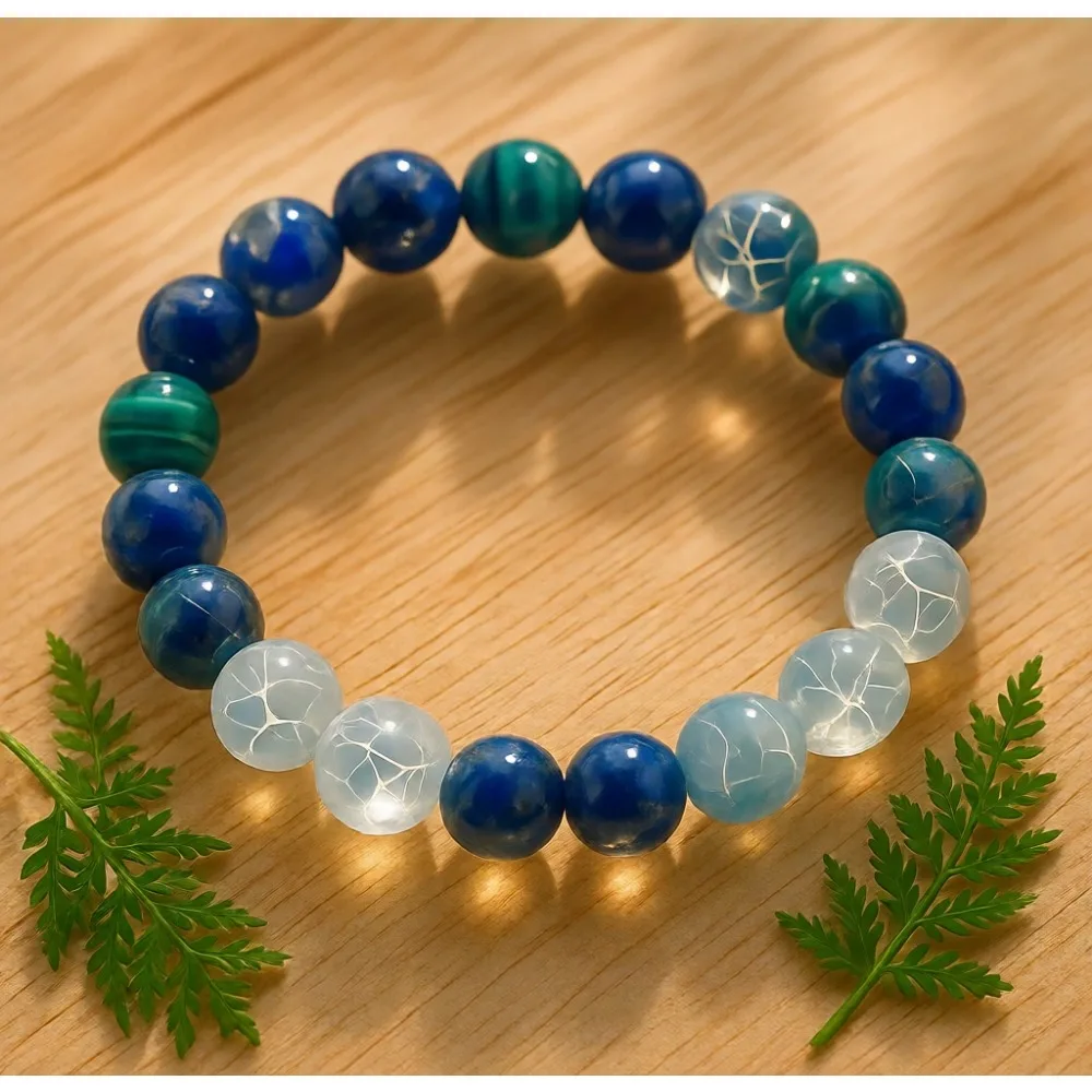 

Браслет из лазурита для снятия стресса, медитации и балансировки чакр, натуральное ювелирное украшение из камня, регулируемый размер, подарок