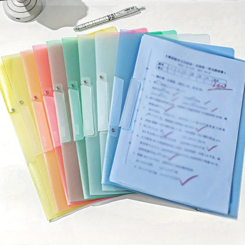 Durable Waterproof Colorful File Folder Convenient Rotating Side Open Buckle Design Foldable Cover Side Open Trolley File Folder