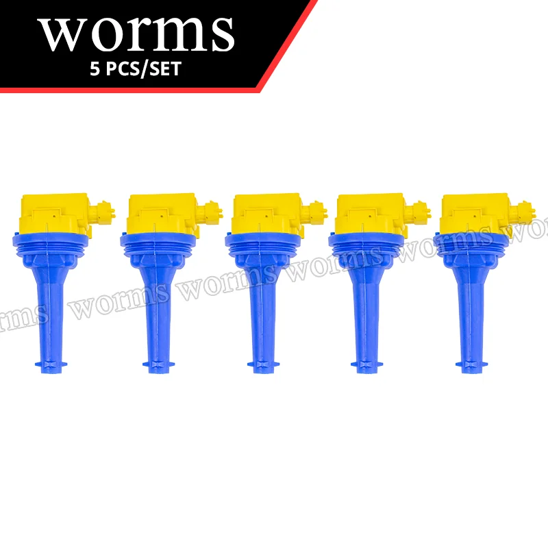 Worms Racing Ignition Coil 5Pcs Set For Volvo C30 C70 S40 S60 V50 V70XC 70X C90 2004-2009 볼보 8677837