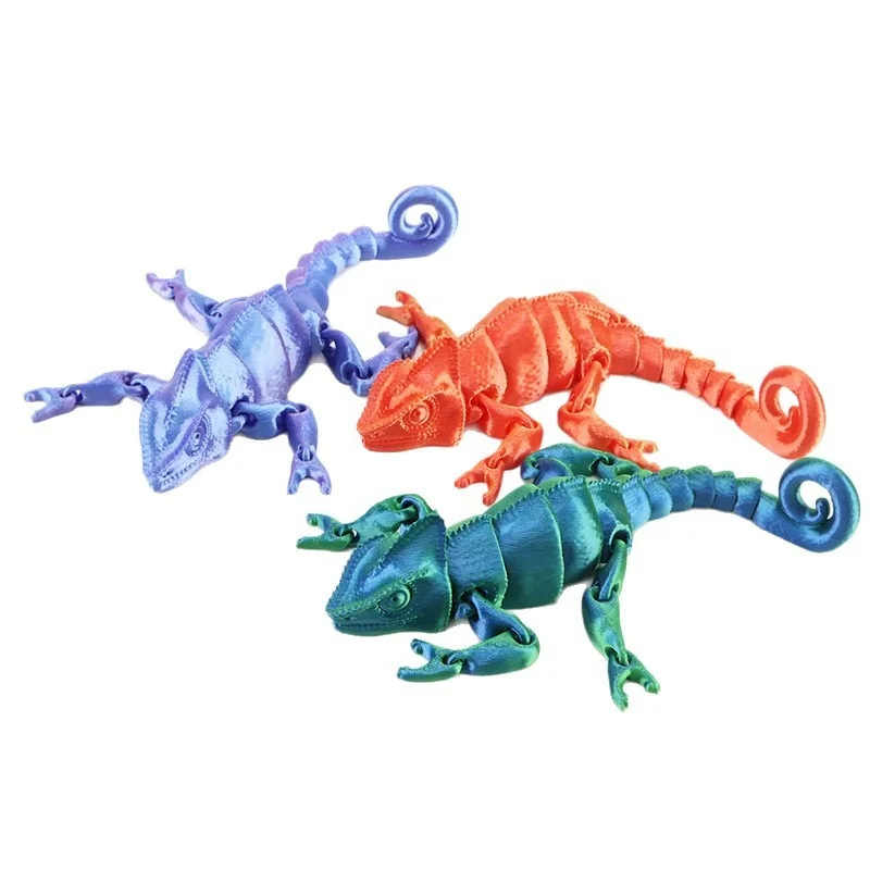 

Multi-joint Movable 3D Chameleon Figures Simulation Animal Toy Miniature Home Decor Kids Birthday Gift