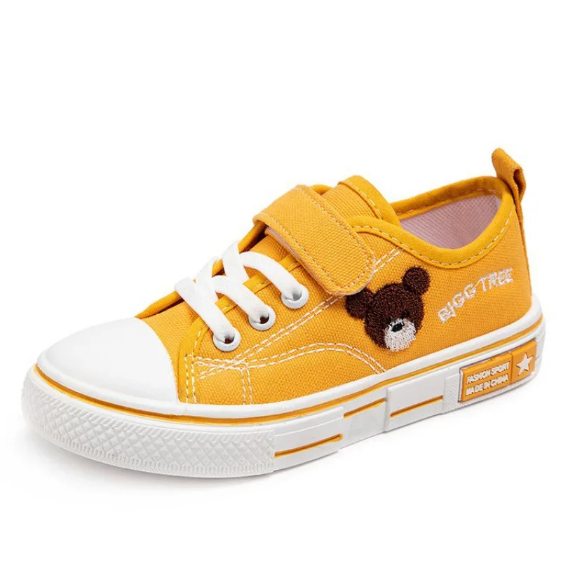 New Children's Canvas Shoes Classic Student Sports Shoes Boys and Girls Casual Sneakers Big Kids Trendy Breathable Shoes Velcro