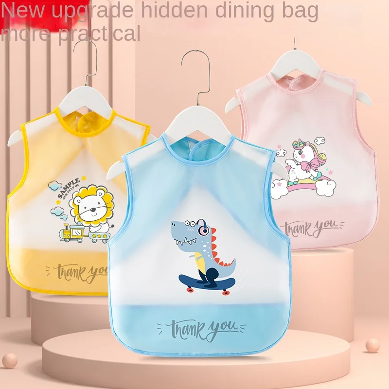 Baby Cover-up Children\'s Food Bib Waterproof and Dirty Summer Thin Sleeveless Bib for Men and Women Babies