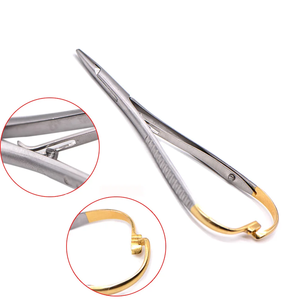 

14cm Dental Needle Holder Pliers Stainless Steel Forceps Orthodontic Tweezer Dentist Surgical Instrument Equipment