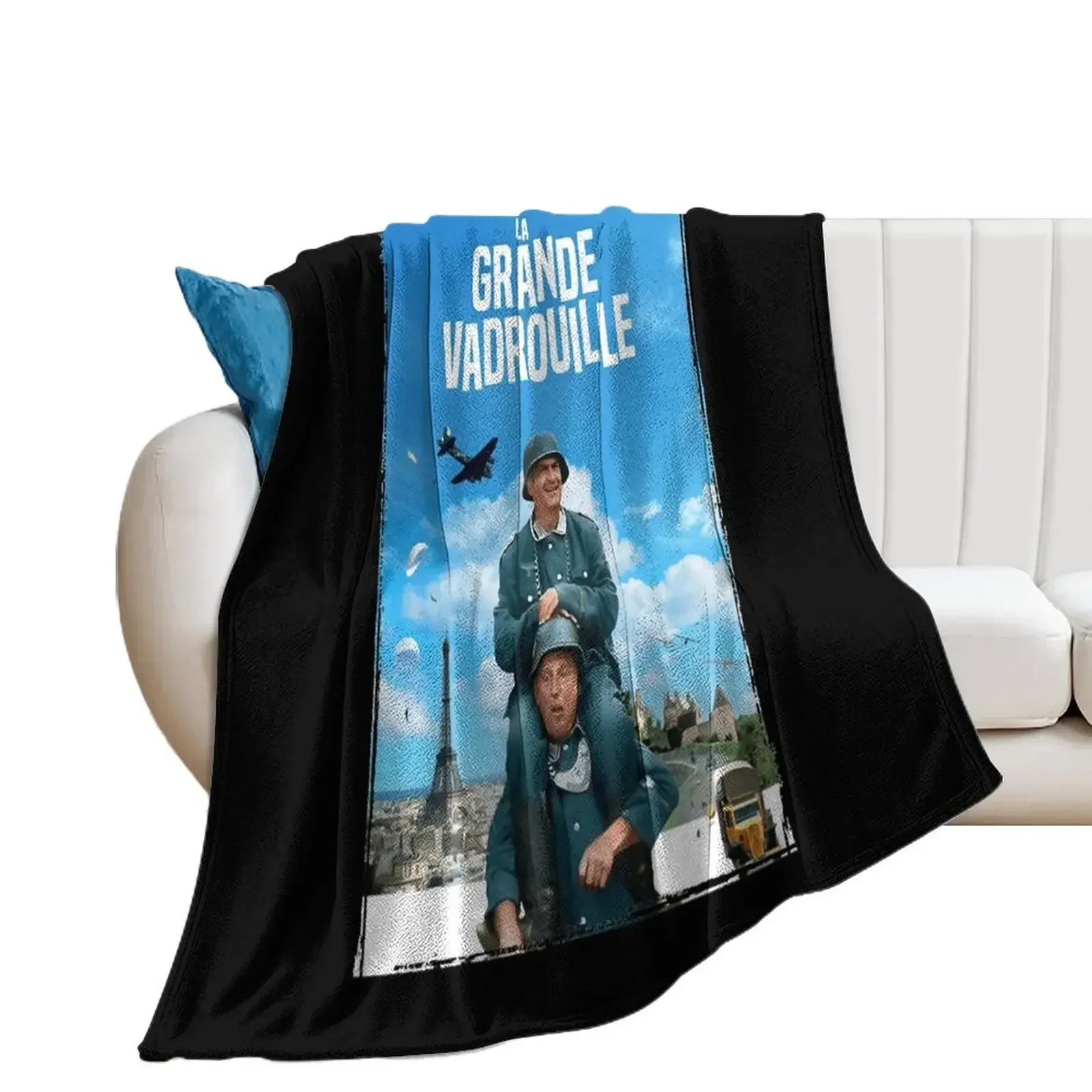 Music Vintage Retro La Grande Vadrouille Vintage Photograp Vintage Throw Blanket Bed Flannels Tourist Flannel Fabric Blankets