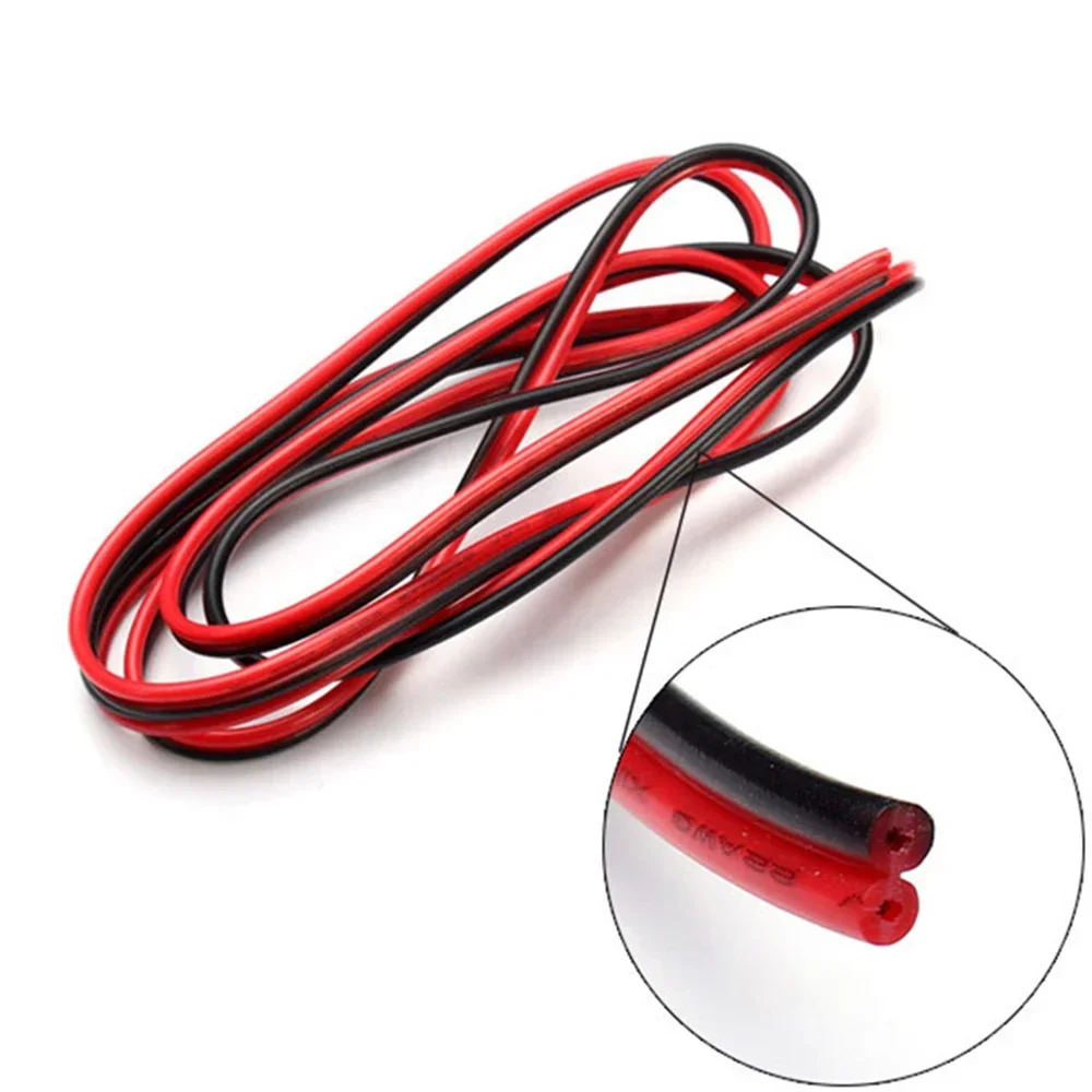 5M 10M 20M 2PIN Electrical Wire Tinned Copper PVC Insulated Red Black Extension Cable for Single Color LED Strip Lights 22AWG image 5