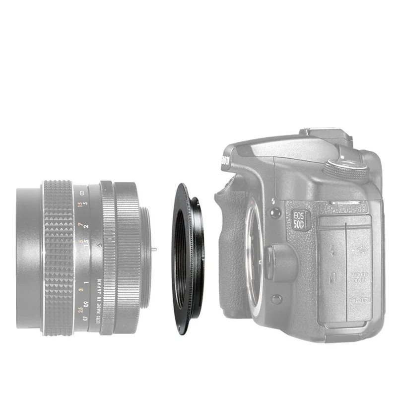 محول تركيب العدسة المعدنية السوداء CJSD-3X، لكاميرا M42 Lens Canon EOS / Canon EOS 1D، 1DS Mark II، III، IV، 5D Mark II