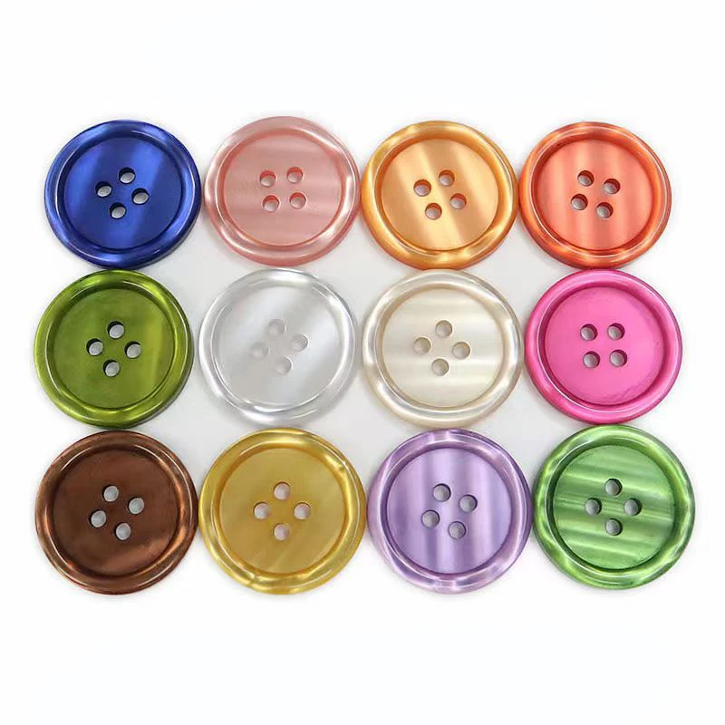 10-25mm New Scrapbooking General White Pearlescent Four Eyes Thin Shirt Cardigan Sweater Buckle Tool Resin Buttons 50pcs