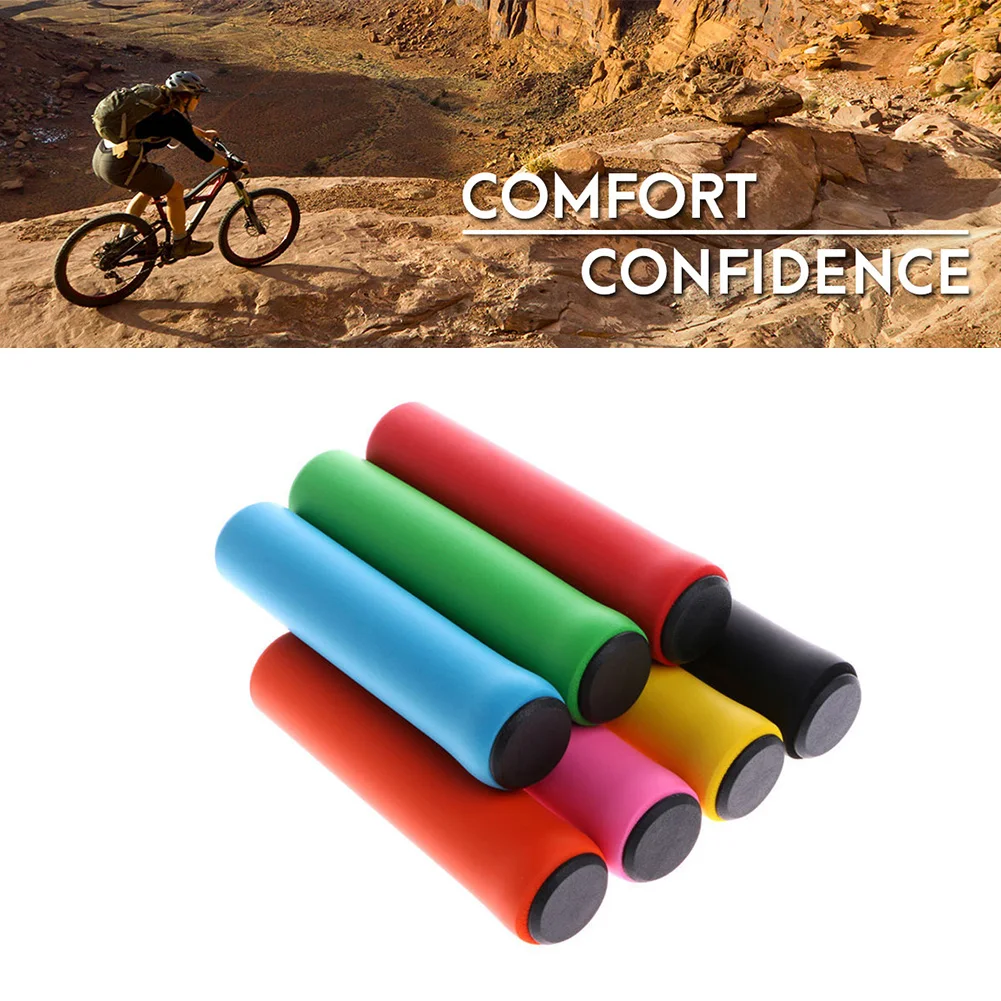 1Pair Silicone Bicycle Grips Outdoor Road Mountain Cycling Handlebar Grips Cover Anti-slip Strong Support Grips Bike Accessories