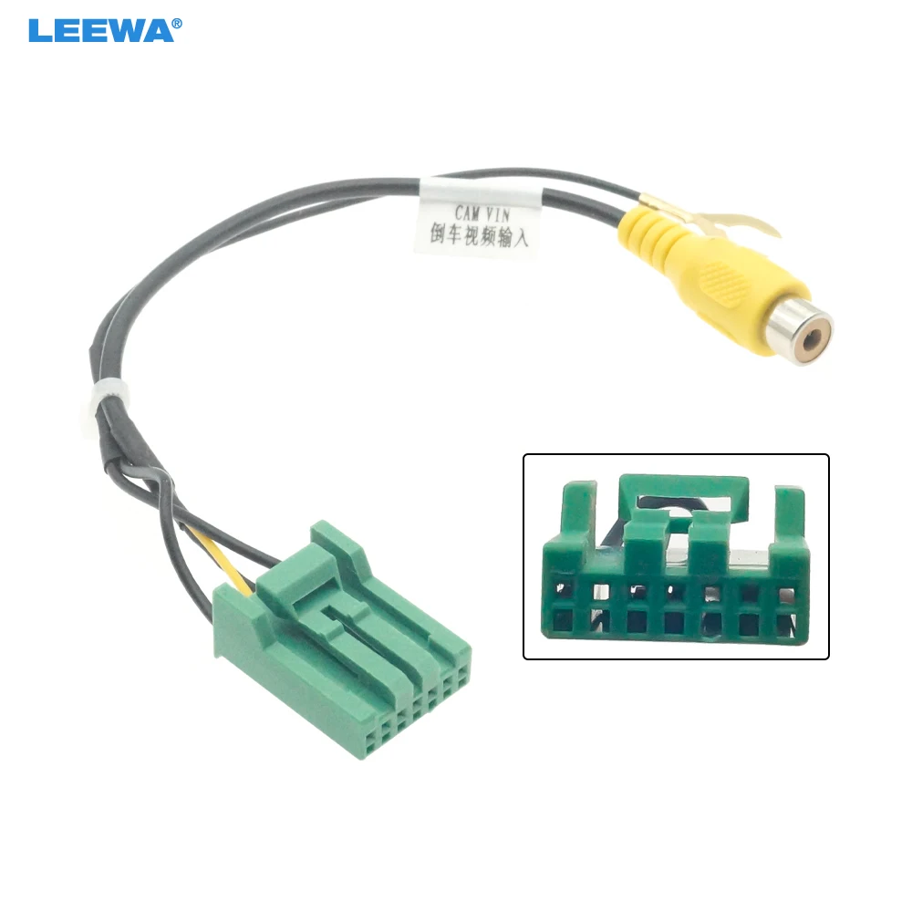 LEEWA 1pc Camera Input Cable To 2VNO Radio Adaptor For Honda CR-V(07-11)/Accord(03-08) OEM Screen With 7 Pin Connector #CA2954