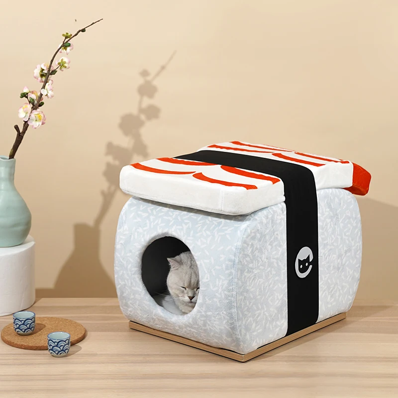 Pet Products Sushi cat stool nest four seasons general closed house villa pet home supplies Pet Beds & Accessories