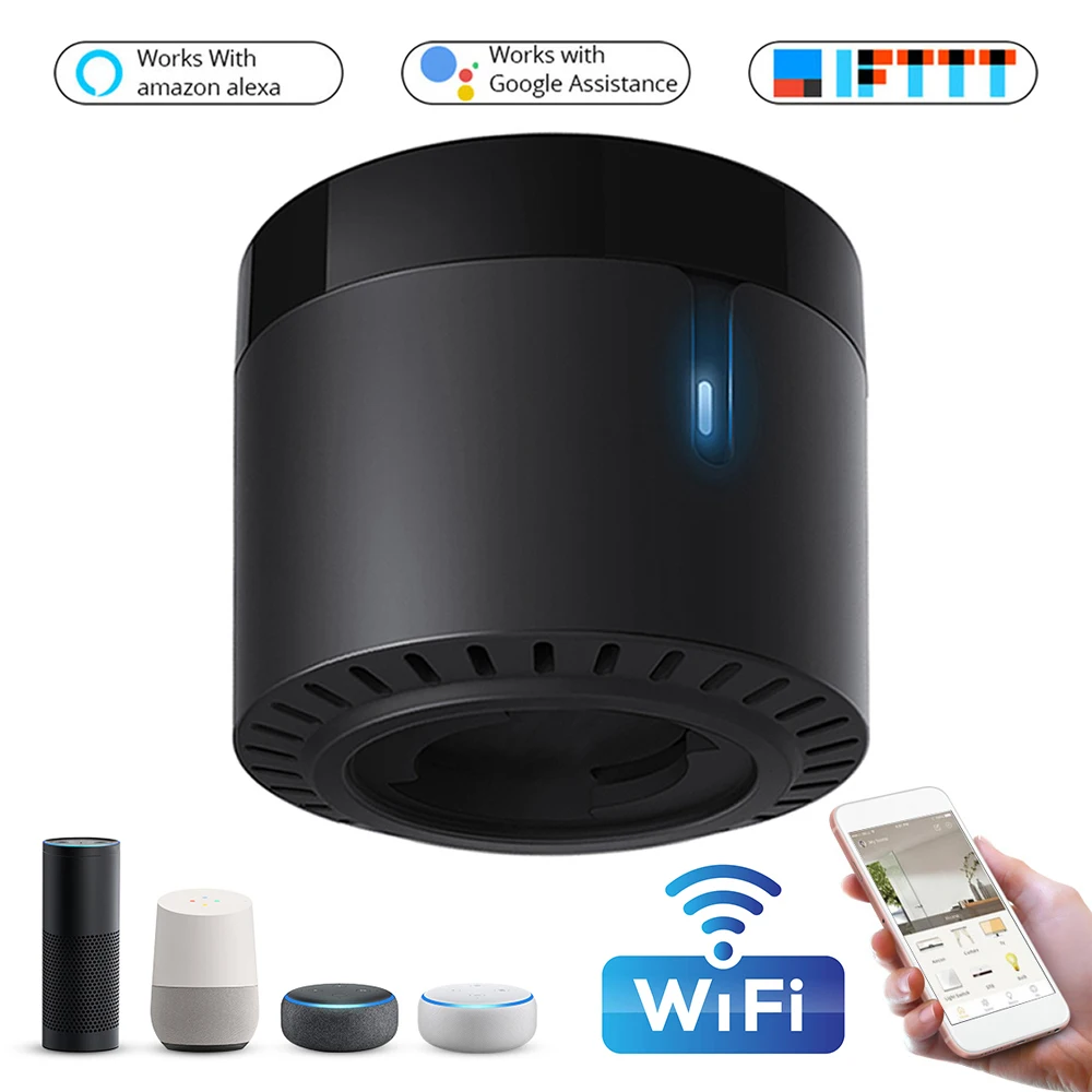 

Универсальный Wi-Fi контроллер BroadLink RM4 Mini IR: Умный ИК-пульт для управления умным домом, совместимый с Alexa и Google Home Assistant