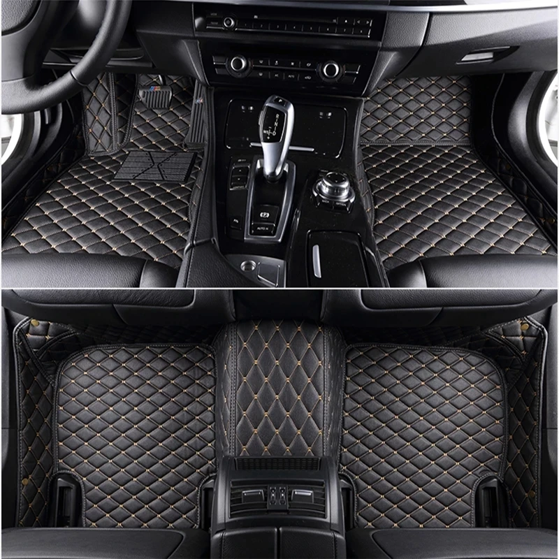 Car Floor Mats Flash Mat Leather Custom Foot Pads Automobile Carpet Car Cover For Volkswagen vw passat B3 - B6 B7 B8 2000-2018