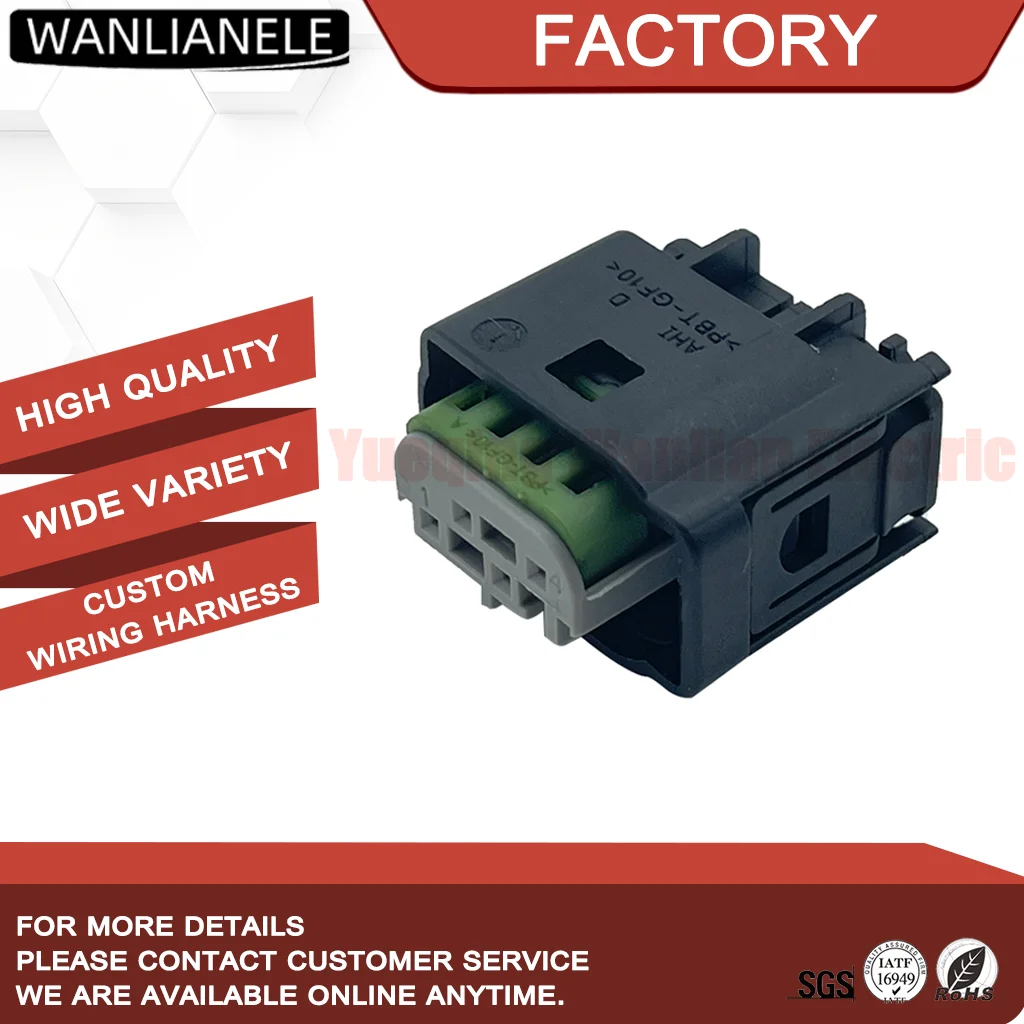 50 Sets 2-967640-1 4 Pin Female Connector Housing MQS 6.2mm 7.5A Sealable Gray Dual Row