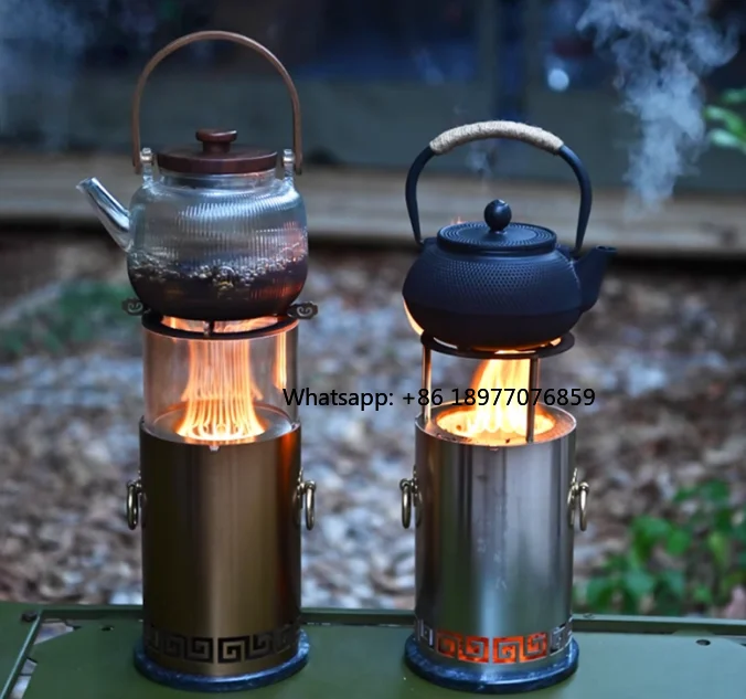 2026 Portable Outdoor Camping Stainless Steel Alcohol Stove Wood Burning Grill For Boiling Water And Outdoor Heating
