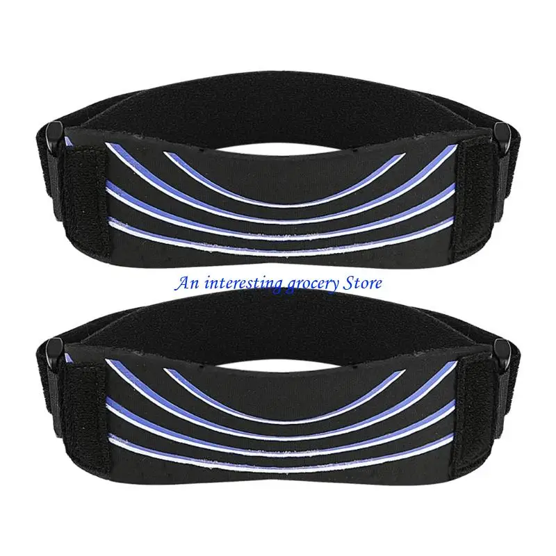 652D Adjustable Pressure Patellas Strap with Double Direction Control Spandex Texture for Support During Exercise Routines