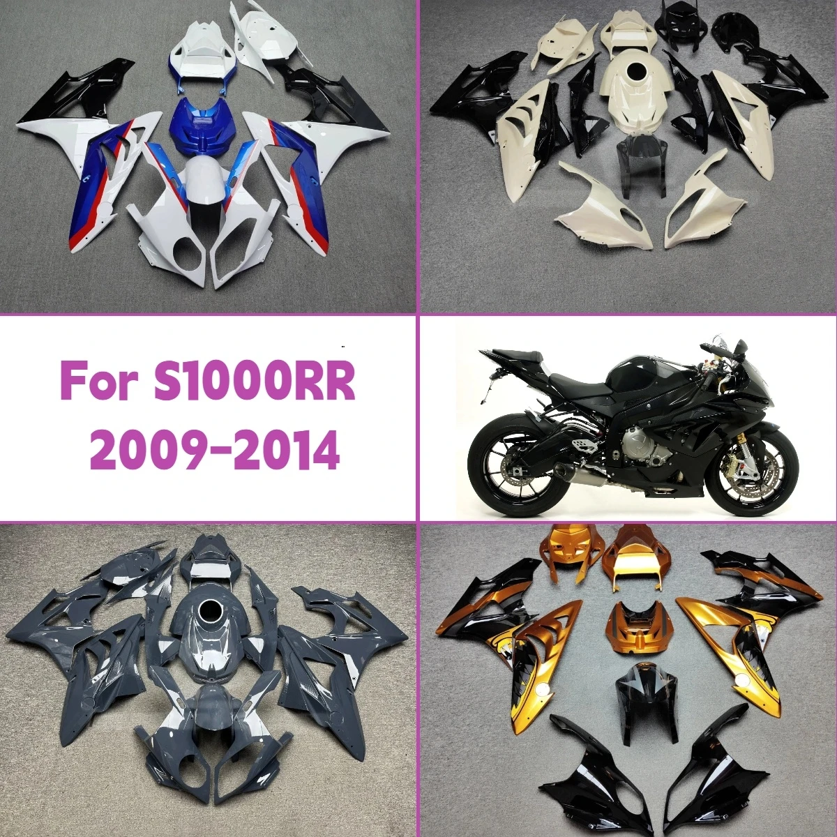 

For 2009-2014 BMW S1000RR Customizable Plastic Injection Molded Fairings New Style 09-14 S 1000RR Fairing Set