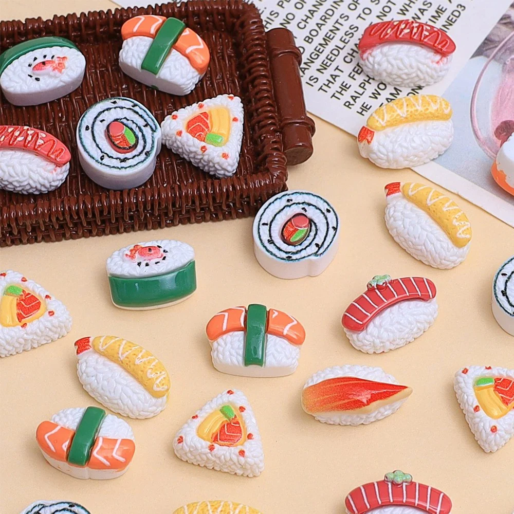 20PCS Mini Rice Series Miniature Flat Back Resin Cabochons For Hairpin Scrapbooking DIY Home Decor Craft Accessories