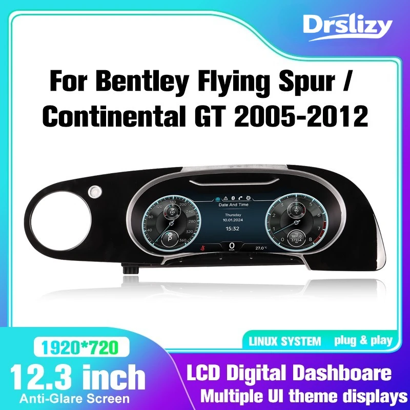 

Dashboard For Bentiey Flying Spur /Continental GT 2005-2012 Cluster 2K digital speedometer LCD instrument panel Anti-glare