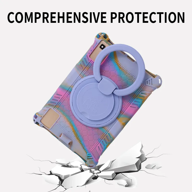 360 Rotation Stand Tablet Case Universal 10.1 inch For Android PC X95 Max 5G 10.8 Soft Silicone Pen Holder Cover