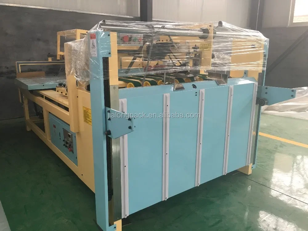 semi auto folder gluer gluing machines for cardboard