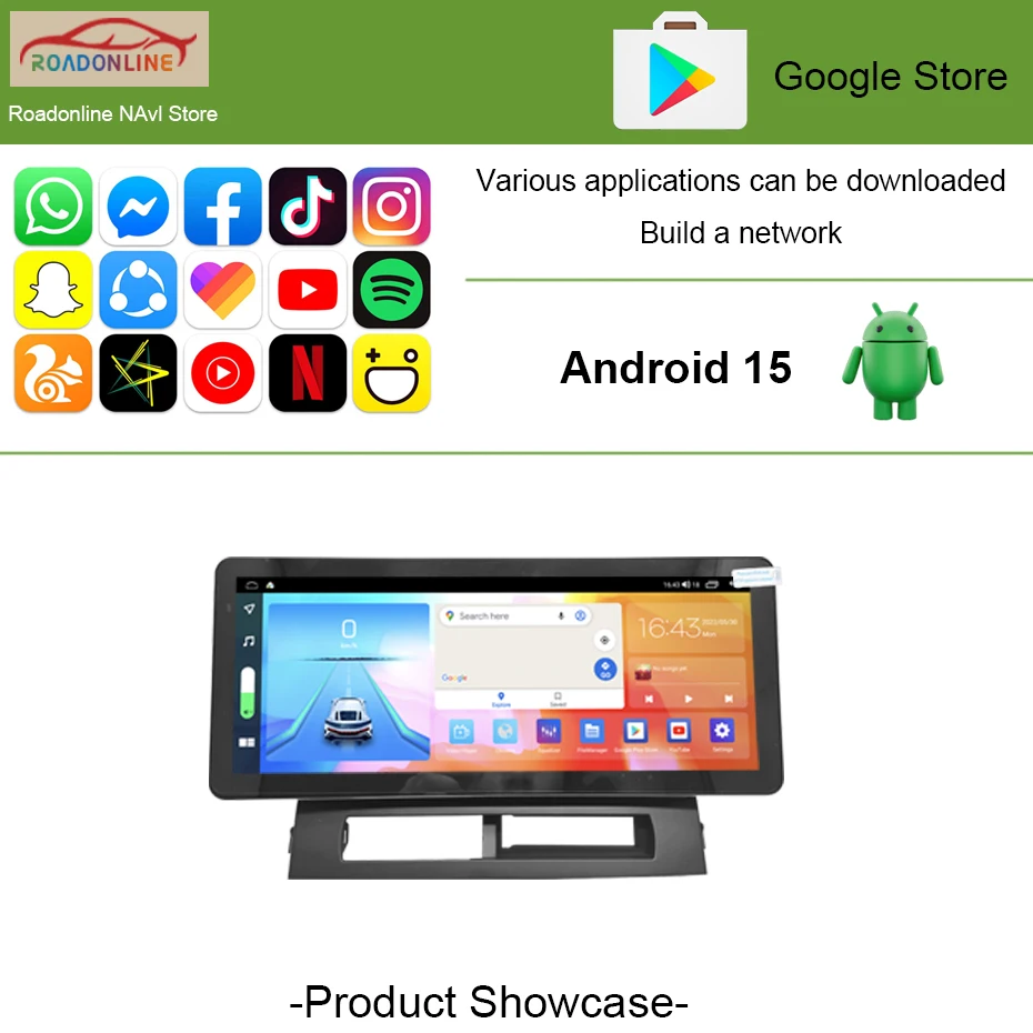 12.3 INCH 8+256GB Android 15 Car Multimedia Radio Player For Toyota Prius 20 2002-2009 8Core GPS Stereo Carplay Auto Navigation