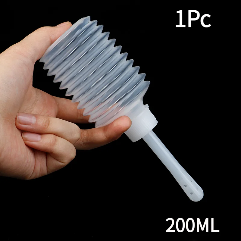 1Pc 200ML 8Holes Disposable Vaginal Anal Douche Retractable Wash Cleaning Anus Clean.