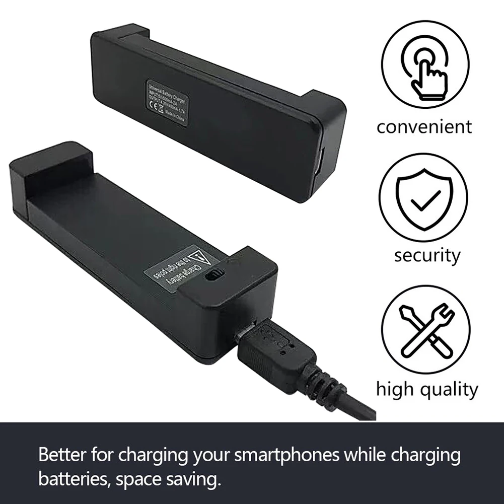 5V 1A 1 Slot Battery Charger LED Indicator Fast Charging Adapter For 4-9cm Smartphone Batteries Li-ion Battery Charger Dock