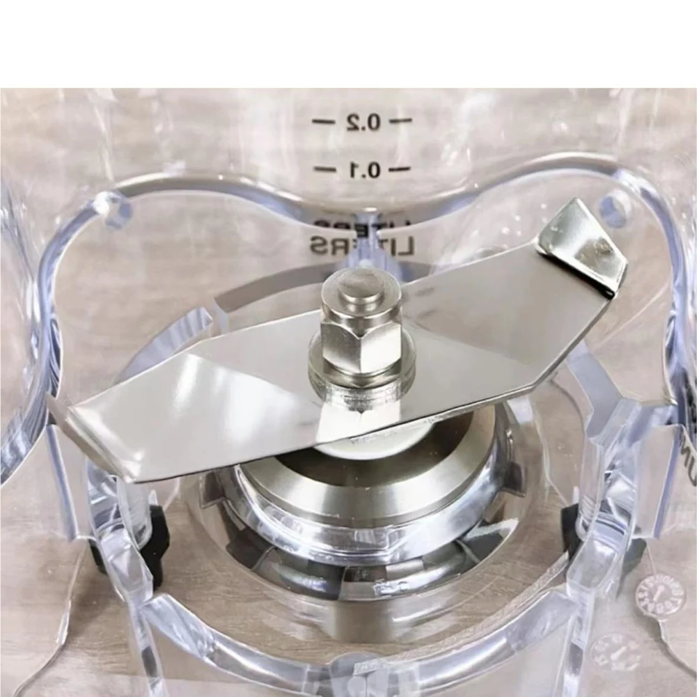 كوب خلاط ABVI، مع غطاء شفرة على الجزء السفلي، متوافق مع عصارة كسارة الثلج لخلاط هاميلتون بيتش HBH550/650/850