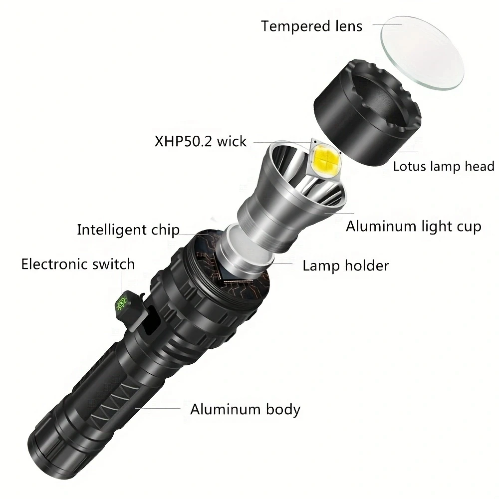 Linterna táctica XHP50 camuflaje LED antorcha impermeable outdoor - imagen 5