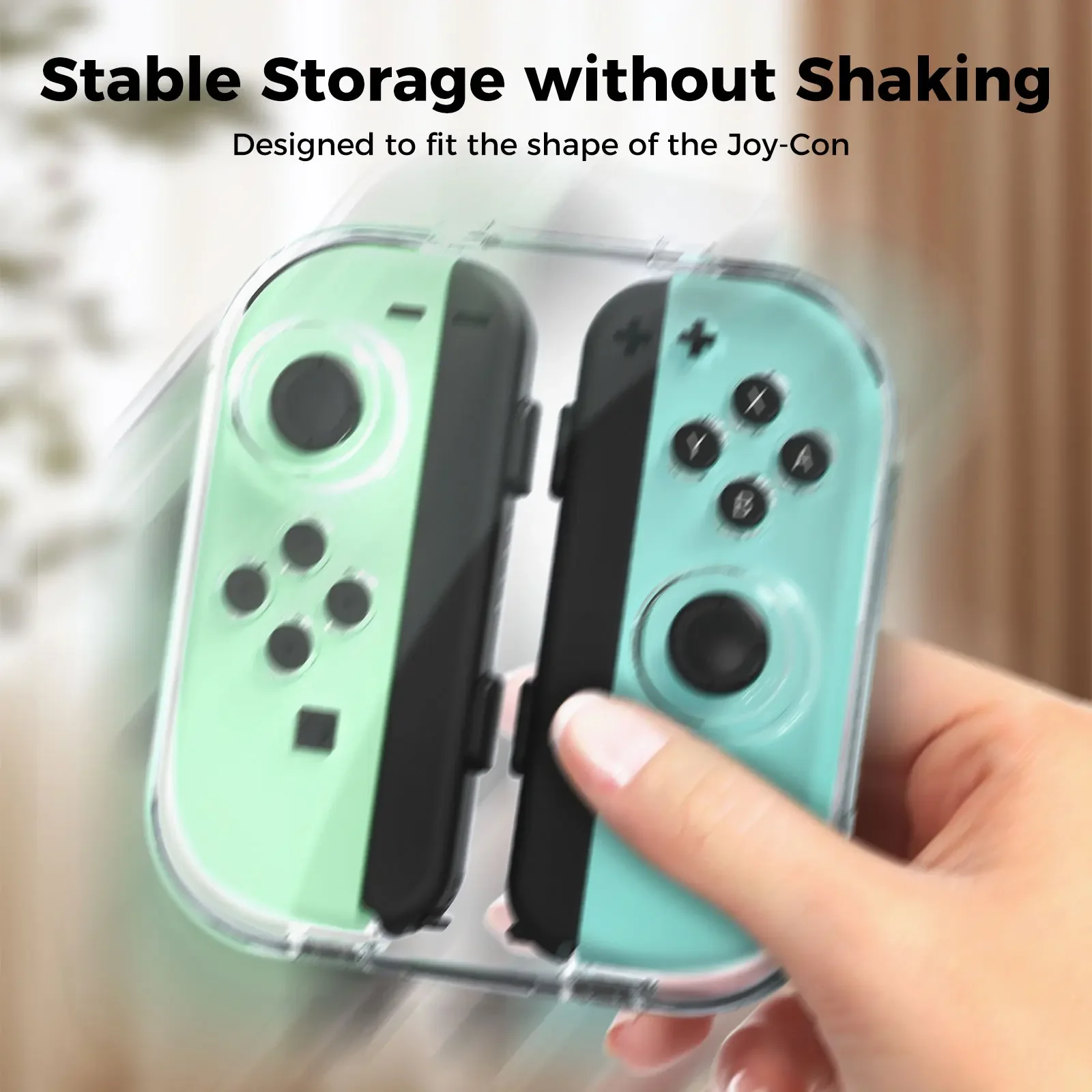 L875 for Nintendo Switch LED Handle Transparent Protection Case Crystal Shell Dustproof High Permeability Magnetic Absorption PC