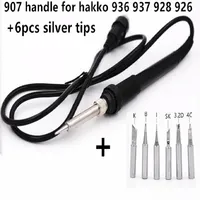 SZBFT High Quality 60W Soldering Iron Handle for HAKKO 907/ESD 907 936 937 928 926 Soldering Station Solder Iron tip